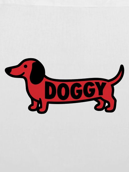 Dackel Hund Doggy Spruch Rot