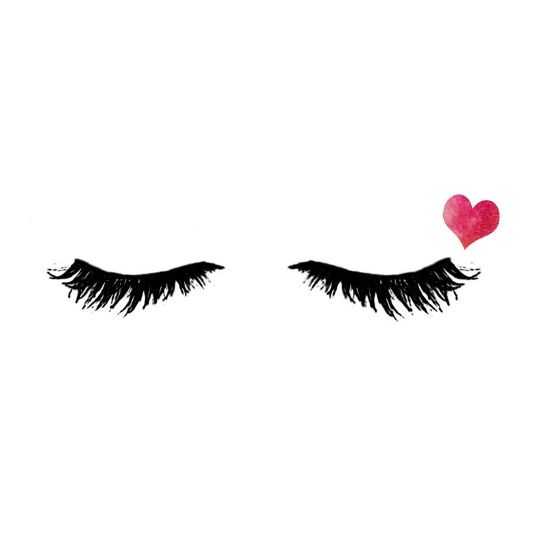 Wimpern - Herz - Augen zu - Geschenkidee