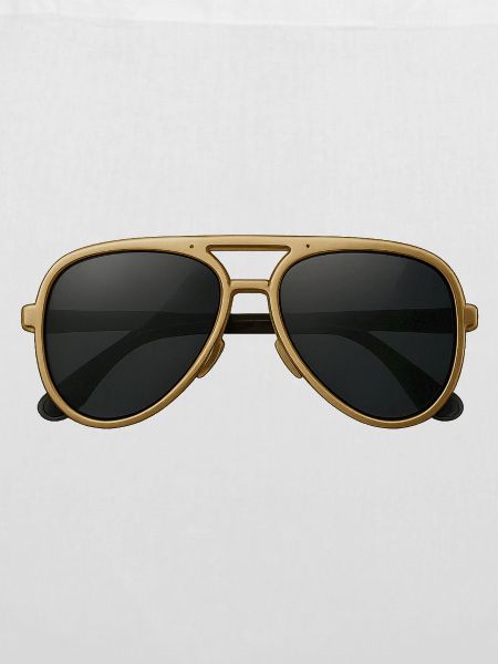 Goldene Pilotenbrille im Retro-Design