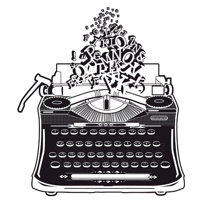 nostalgic antique typewriter with letters
