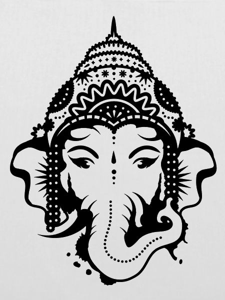 A portrait of the elephant god Ganesha