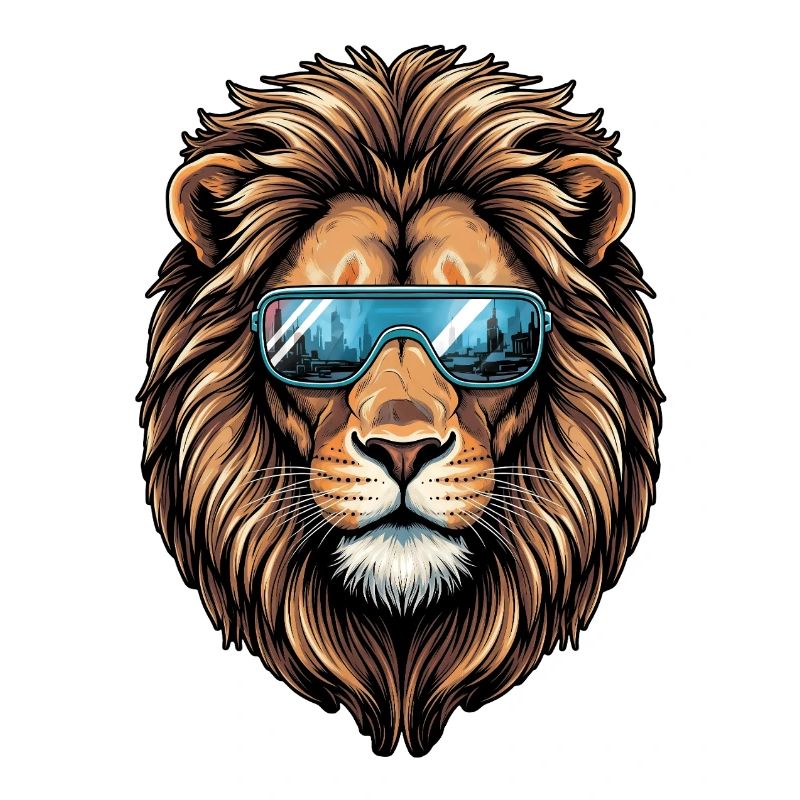 Löwe mit Sonnenbrille