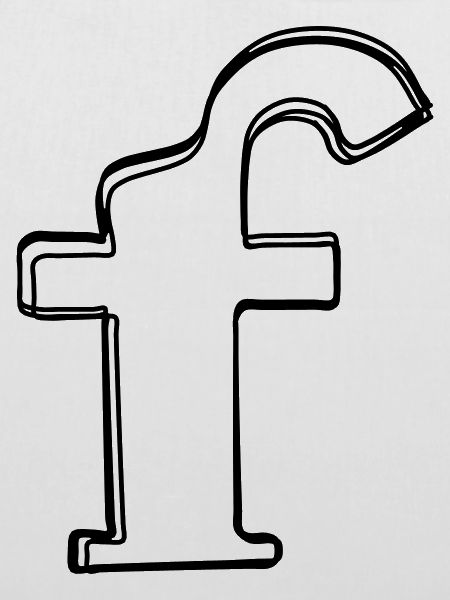 Kleinbuchstabe f handgezeichnet