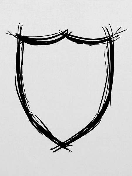 Schild, Symbol Hand gezeichnet
