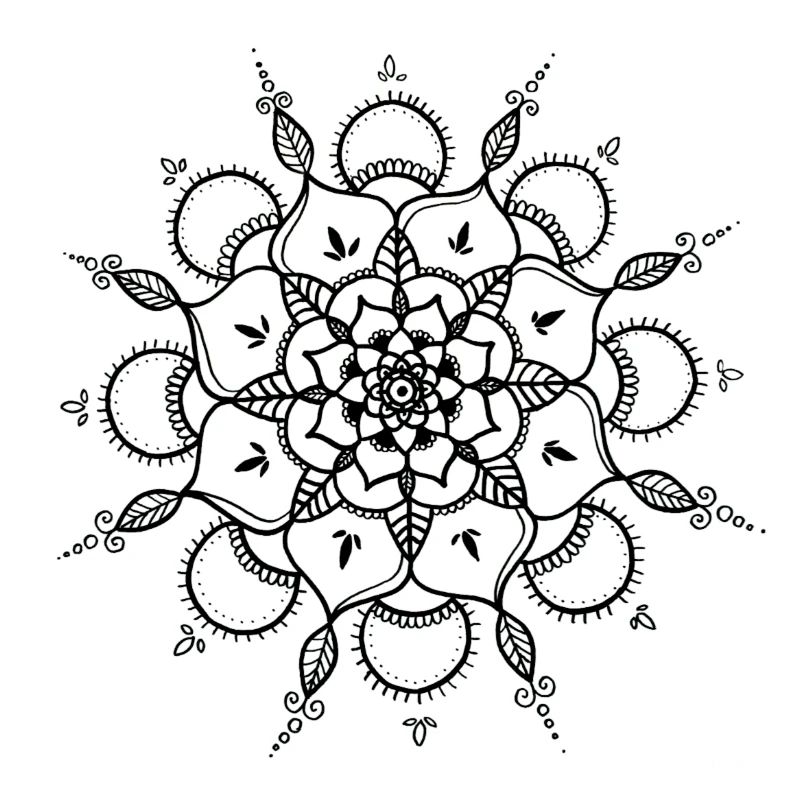 Schwarze Mandala