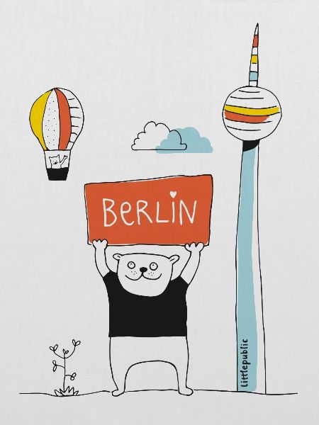 Berliner Bär + Fernsehturm | farbig | littlepublic