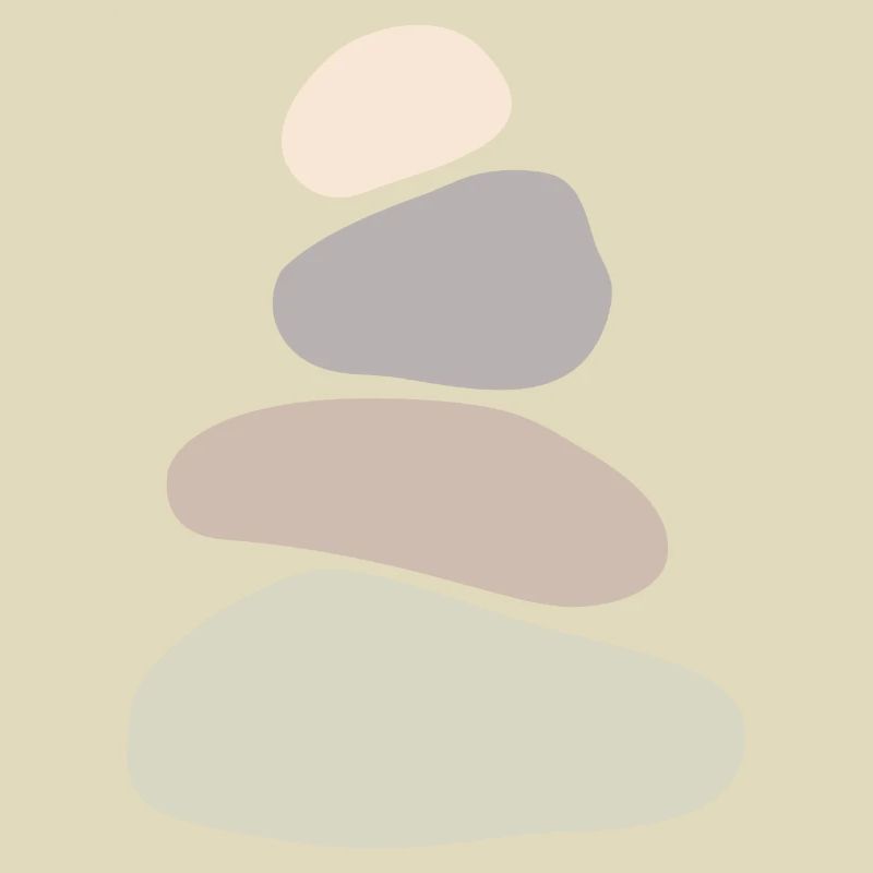 Calming Stone Stack Wall Art – Minimalist Zen