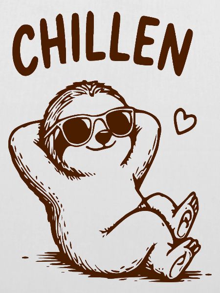 Chillen-Sloth mit Sonnenbrille