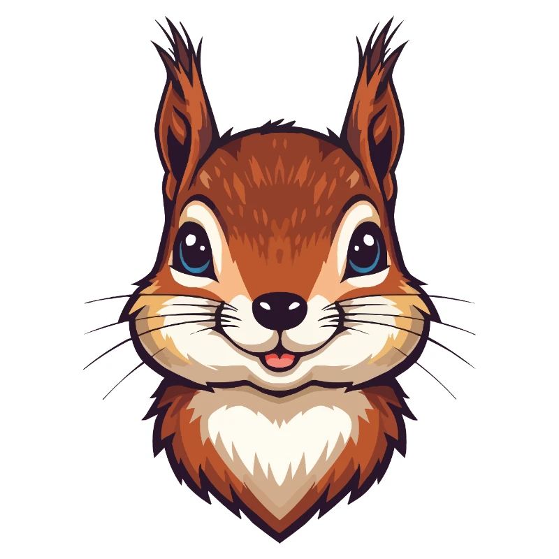 Süßer Eichhörnchen Kopf