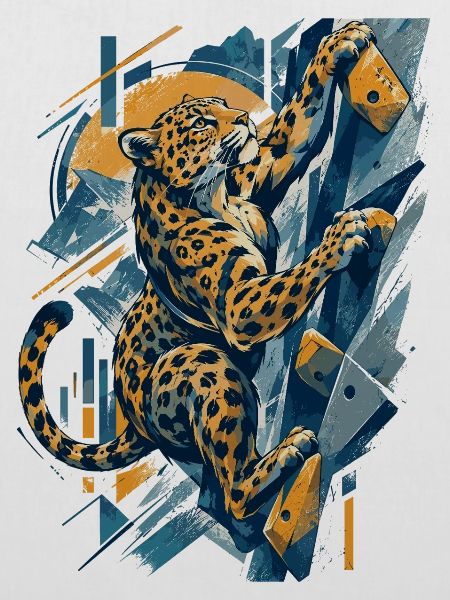 Bouldern Leopard – Abstraktes Klettern