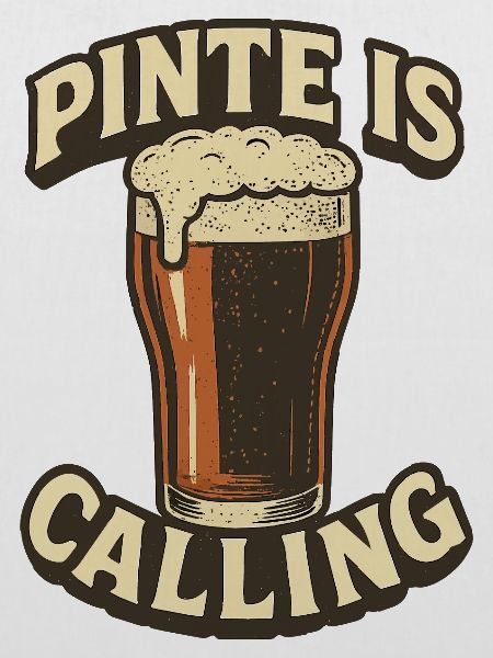 Pinte Is Calling - Bierglas Retro