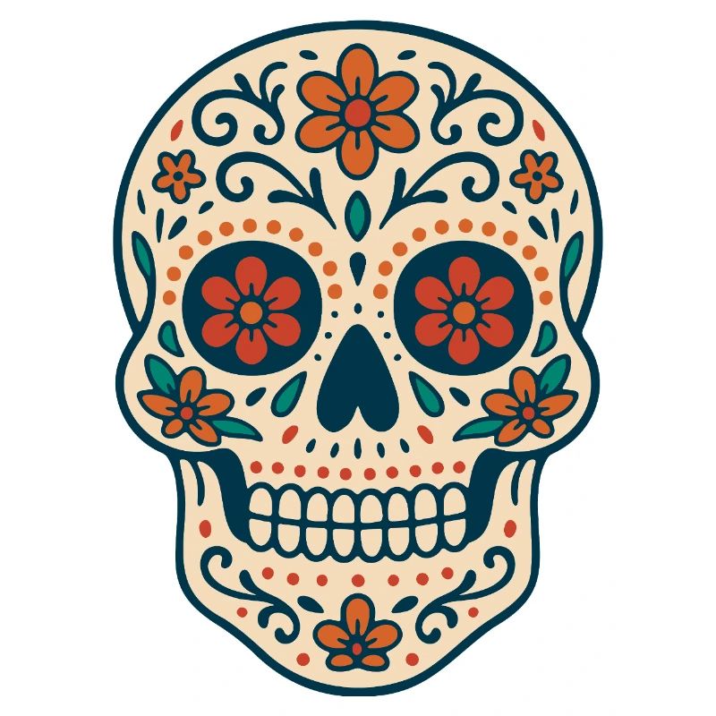 Latin American Folklore Skull by Helfspawn