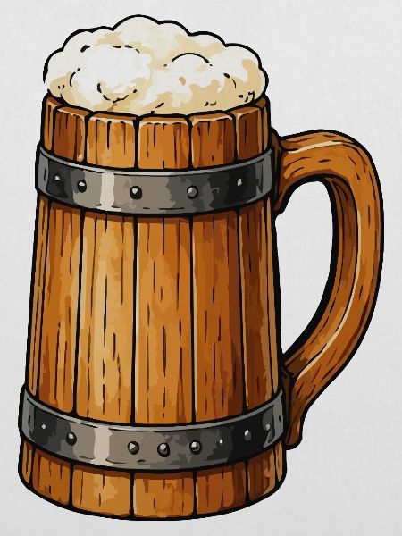 Bierfass Krug Holzdesign