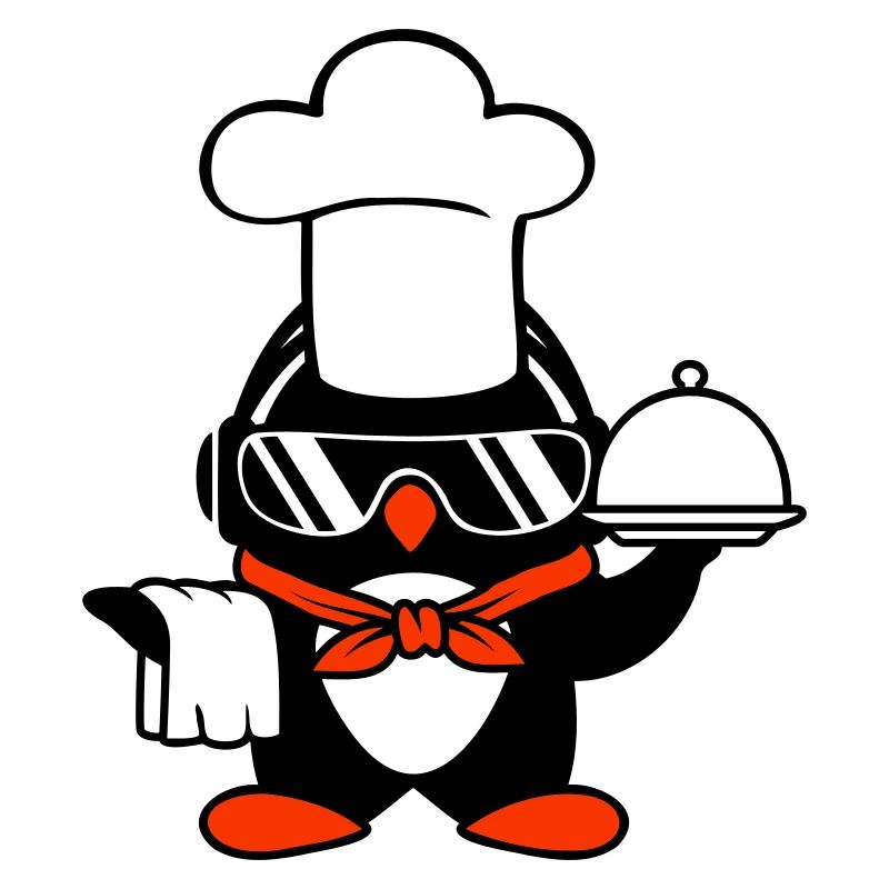 Penguin Chef Chef Chef Hat Lunettes de soleil de cuisson
