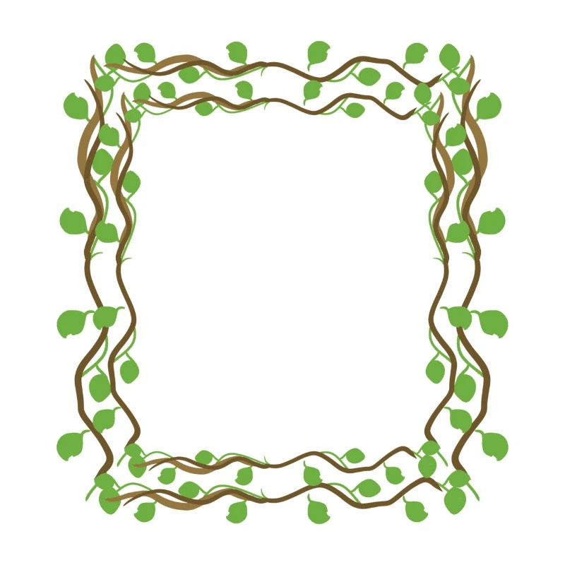Leaves Square Shape Square Frame