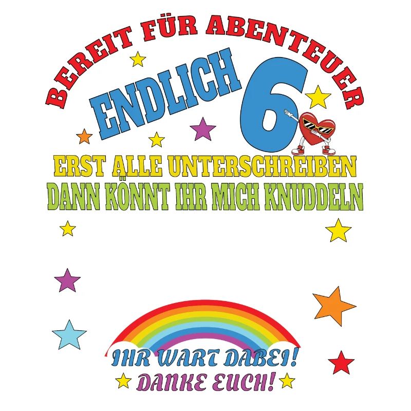 6. Geburtstag Junge & Mädchen Gästebuch