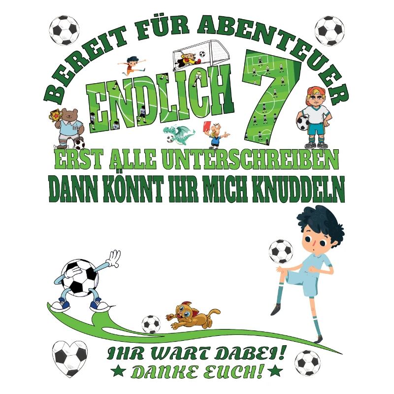 7. Geburtstag Junge & Mädchen Gästebuch
