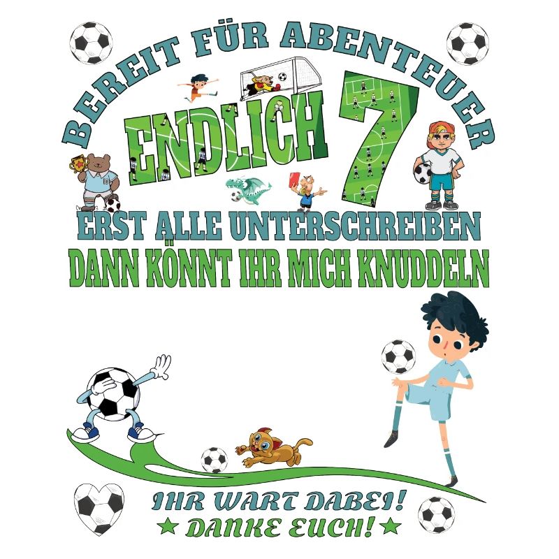 7. Geburtstag Junge & Mädchen Gästebuch