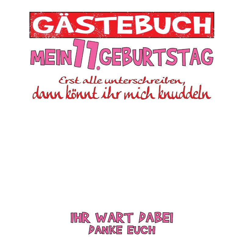 11. Geburtstag Mädchen & Junge Gästebuch