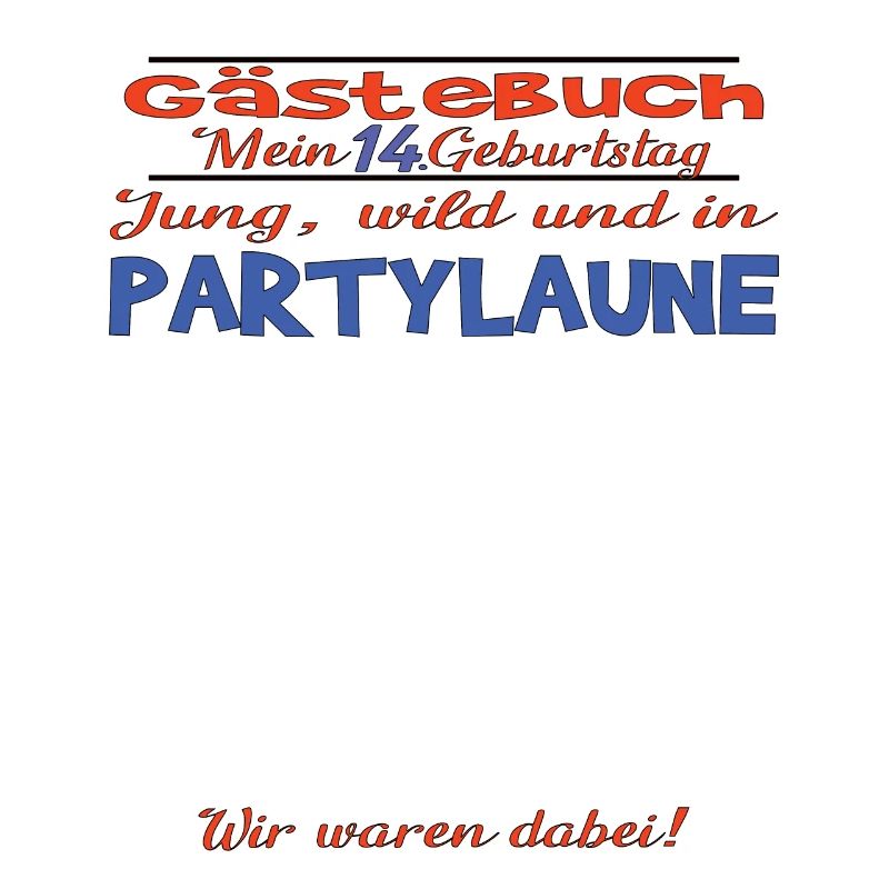 14. Geburtstag Mädchen & Junge Gästebuch
