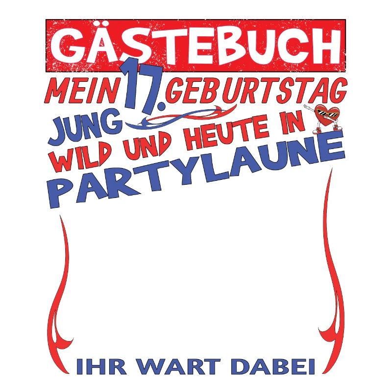 17. Geburtstag Mädchen & Junge Gästebuch