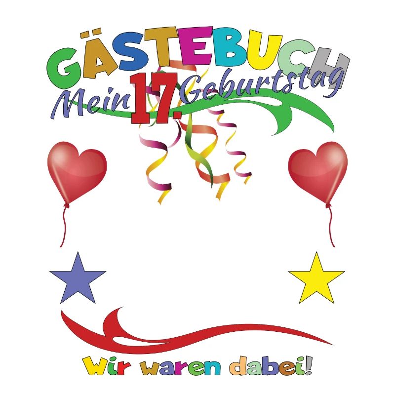 17. Geburtstag Mädchen & Junge Gästebuch