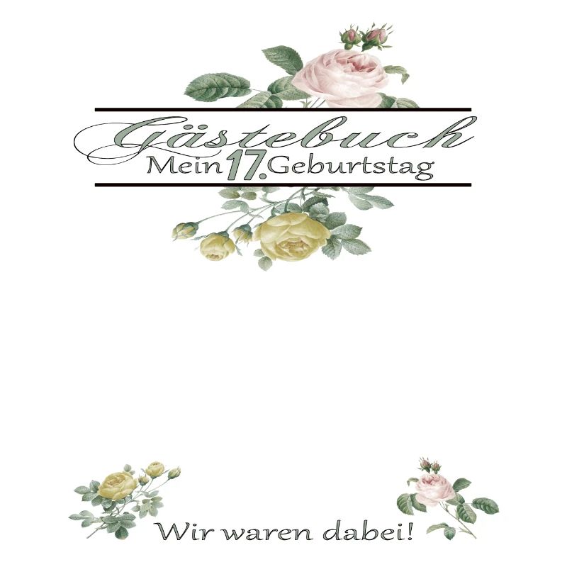 17. Geburtstag Mädchen & Junge Gästebuch