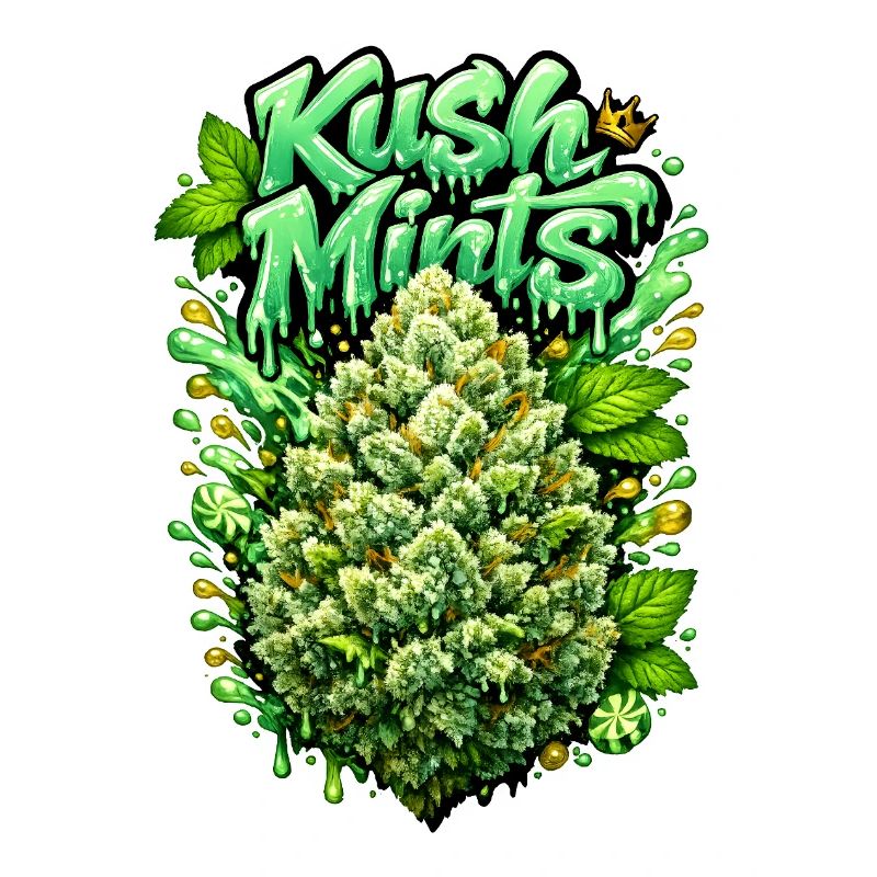 Imprimé de graffiti à la Menthe Kush Mints