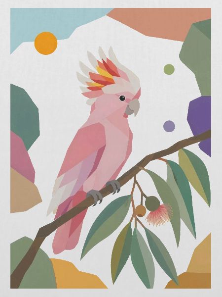 Rosa Kakadu Papagei Vogel Design