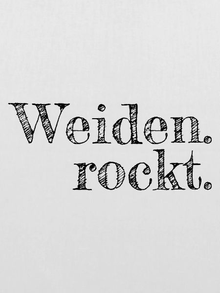 Weiden rockt - Textdesign mit Stadtnamen