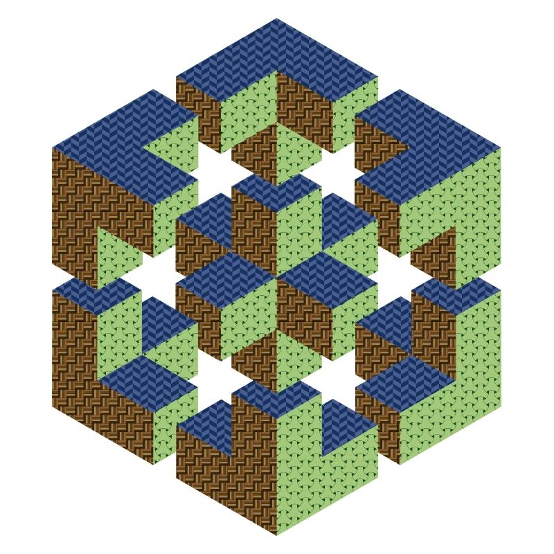 Figure impossible imagination géométrie cube Escher
