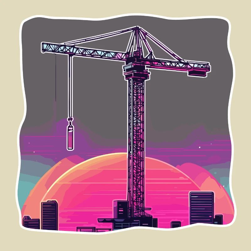 Crane / construction site / winch / crane system