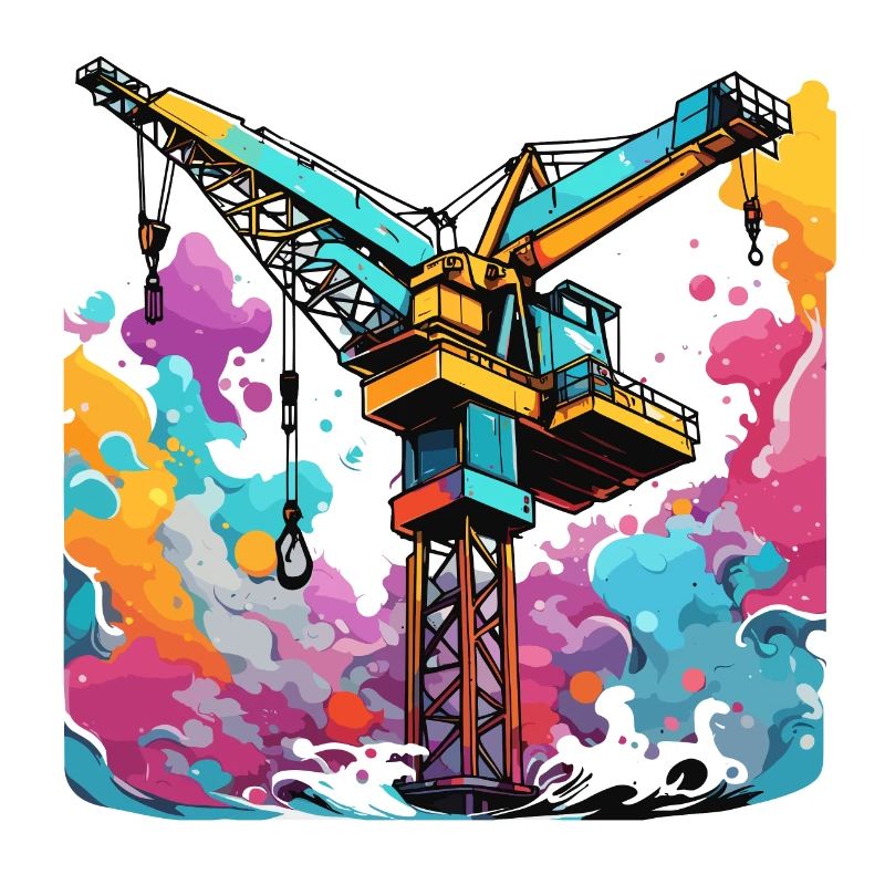 Crane / construction site / winch / crane system