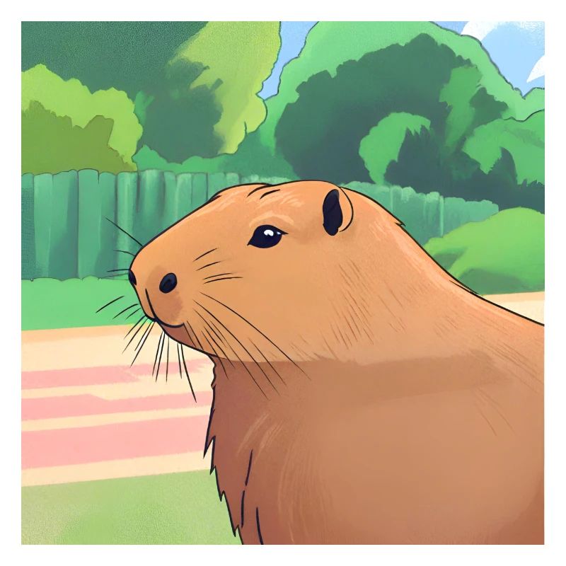 Ein brauner Capybara
