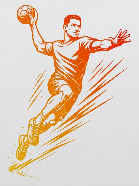 Modernes Handball Artwork für Männer