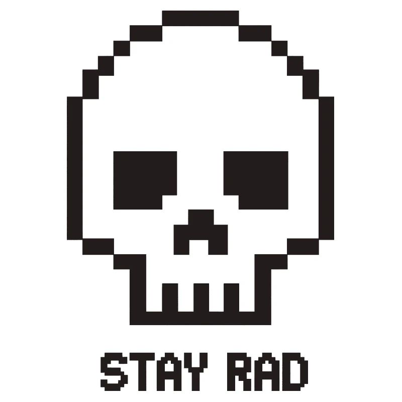 Pixel-Schädel Stay Rad