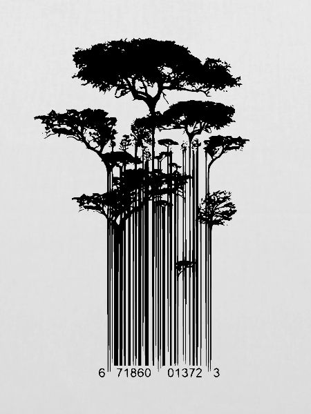 Barcode-Baum – Natur und Wald