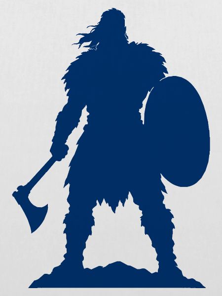 Wikinger Kämpfer Silhouette