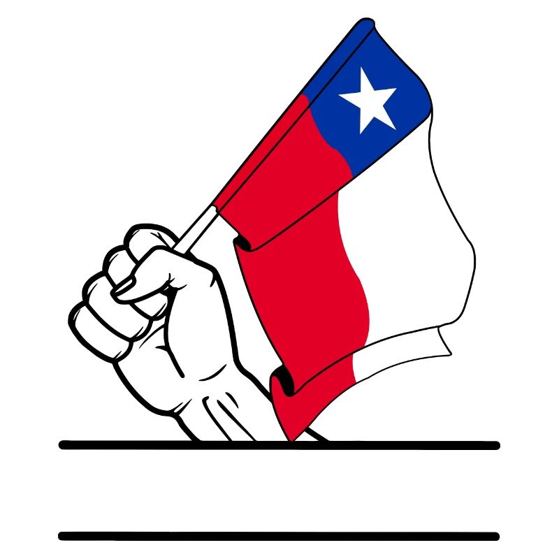 Flagge Chile transparenter Fausttextraum