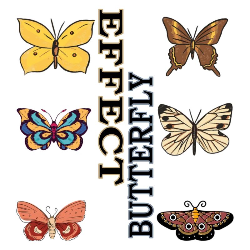 Conception de backprint à effet papillon