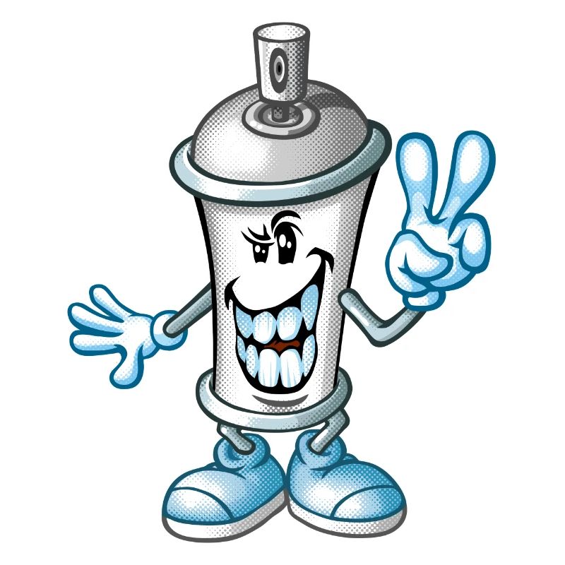 Sprühfarbe Karikatur