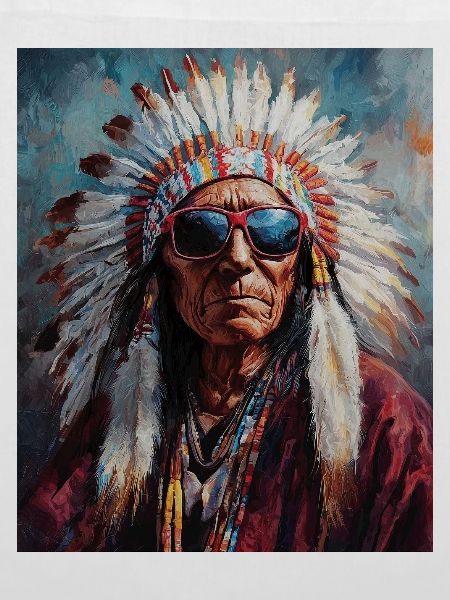 Indianer Häuptling mit Sonnenbrille