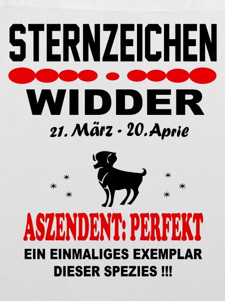 Widder Sternzeichen Horoskop Aszendent Perfekt
