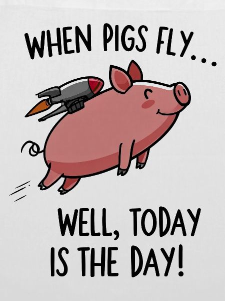Schwein mit Rakete – Heute gehts los