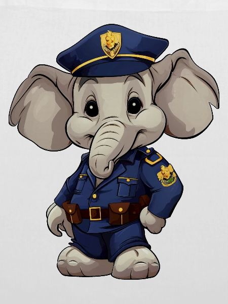 Polizist Elefant
