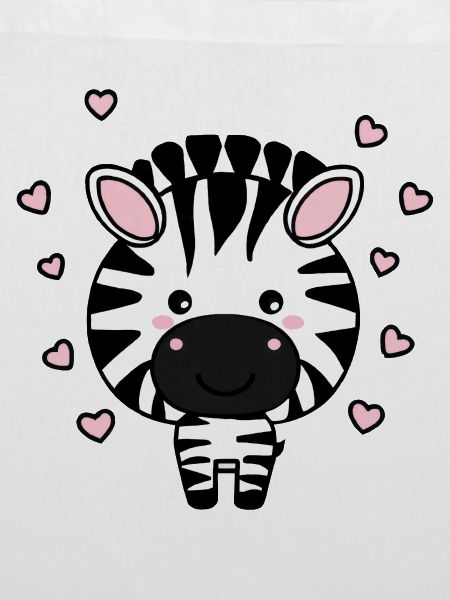 Süßes Zebra mit Herzchen