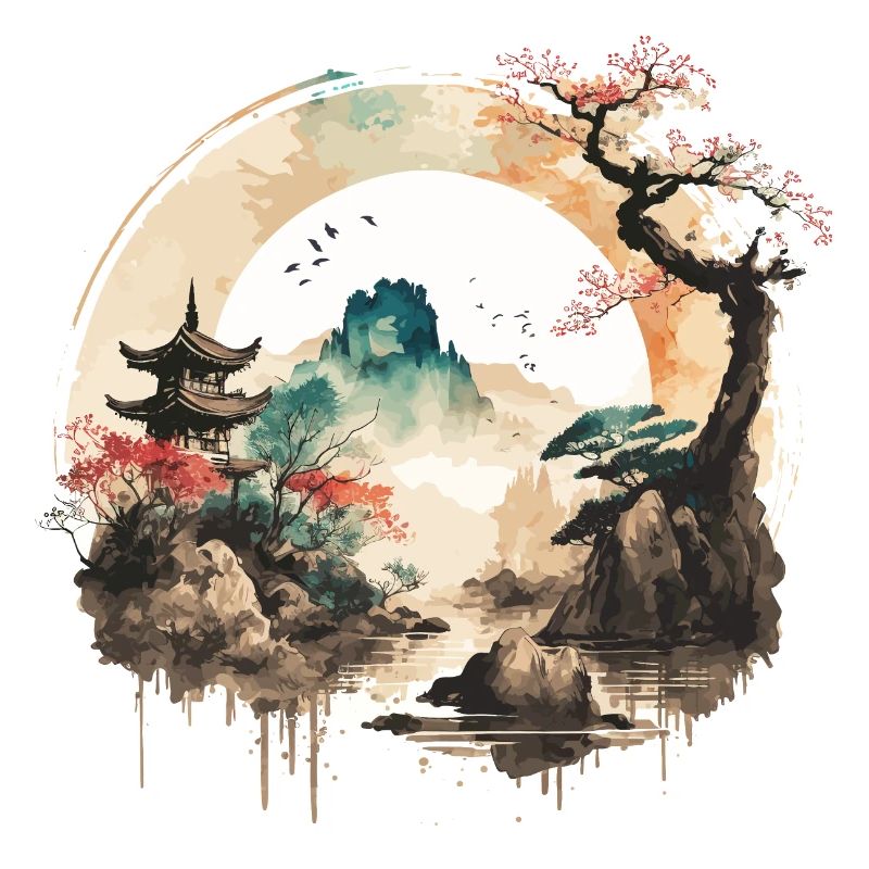 Aquarell Landschaft