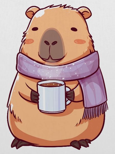 Gemütliche niedliche Kapybara – Kawaii-Tier