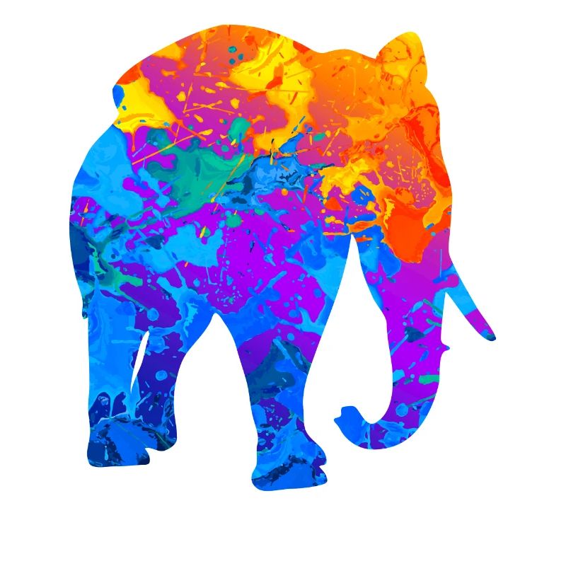 Elefant Elefanten Silhouette Geschenk