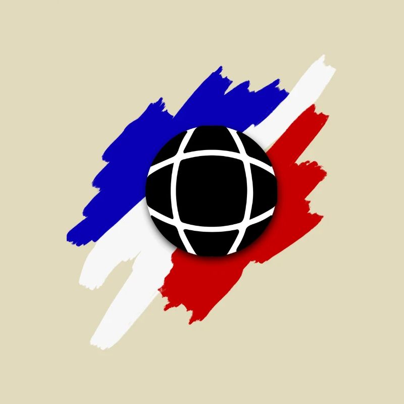 Boule de pétanque tricolore